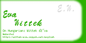 eva wittek business card